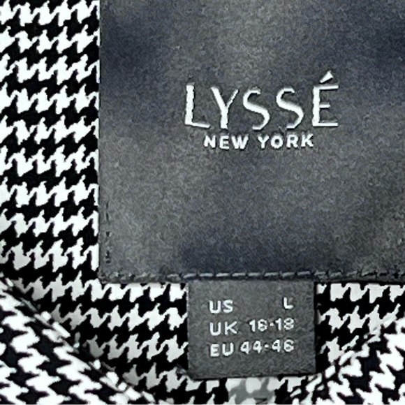 LYSSE New York Schiffer Long Sleeve Houndstooth Tunic Blouse Women's Size L - Picture 13 of 16